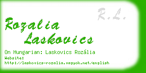 rozalia laskovics business card